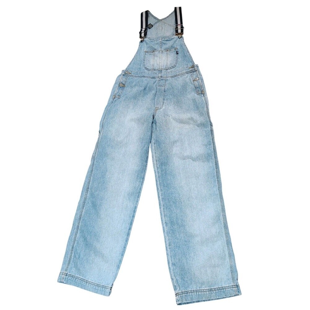 Polo Jeans Co Ralph Lauren Womens Y2K Carpenter Denim Overalls Size S Suspender - Picture 2 of 12
